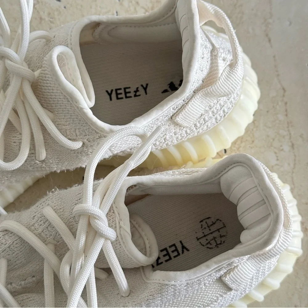 YZY White Sneakers, Size 9US, Authentic